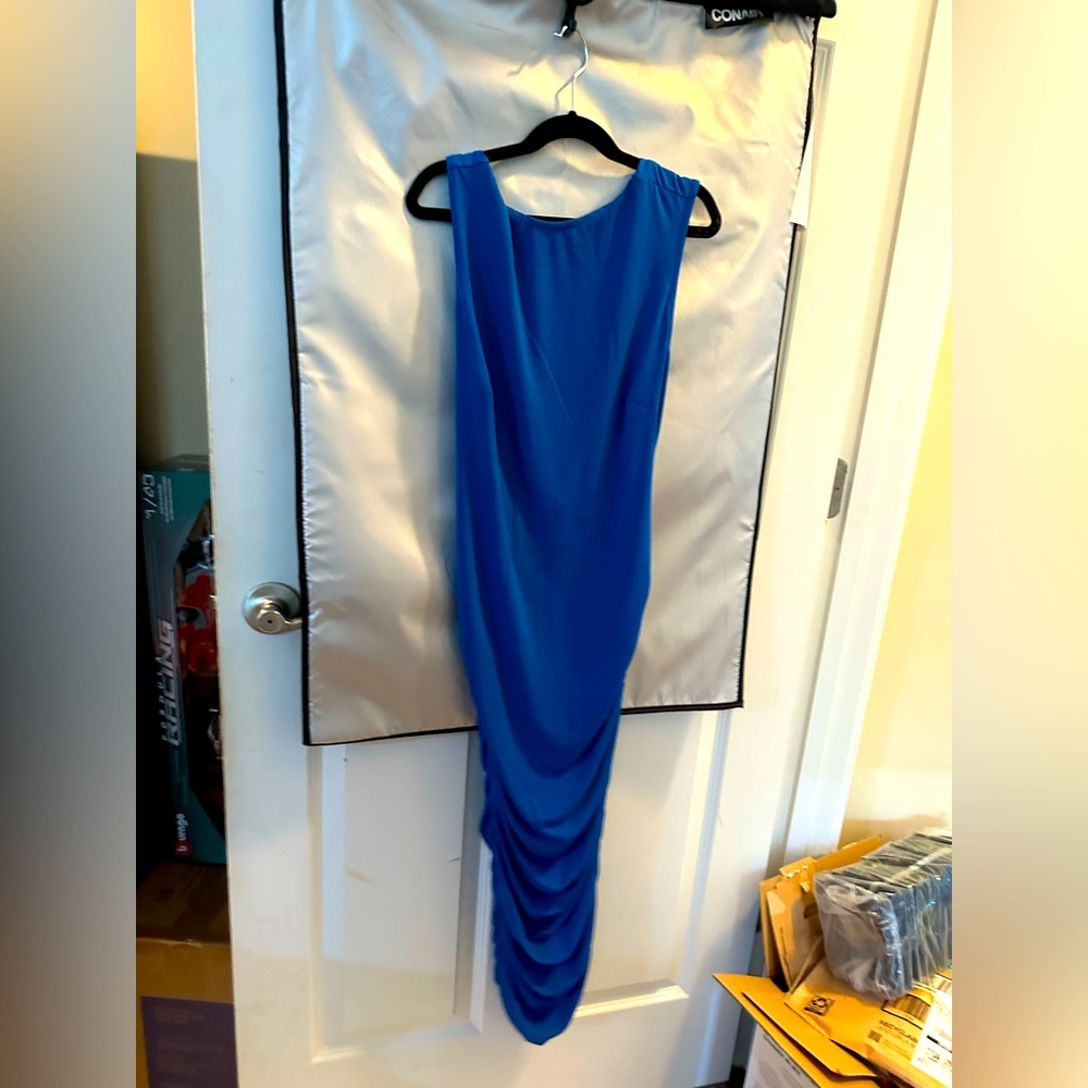 Blue midi dress